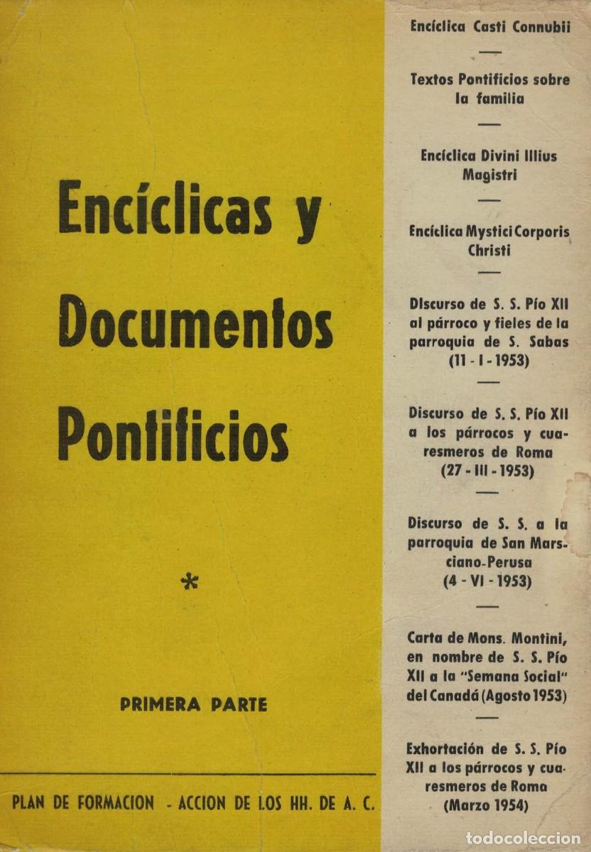 Libros de segunda mano: Enc&iacute;clicas y Documentos Pontificios. Primera parte