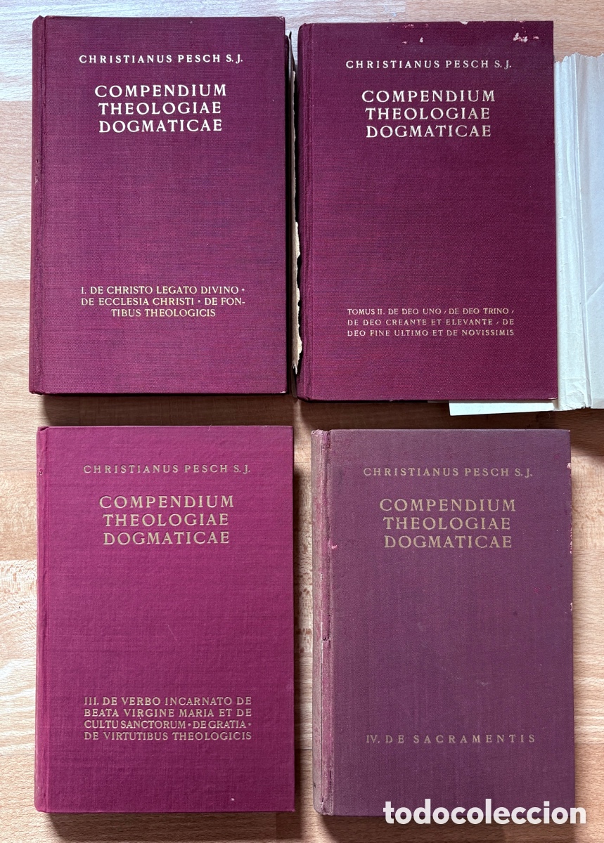 Libri di seconda mano: (L187) Ca. 1941-Compendium Theologiae Dogmaticae. 4 vols. Completa.