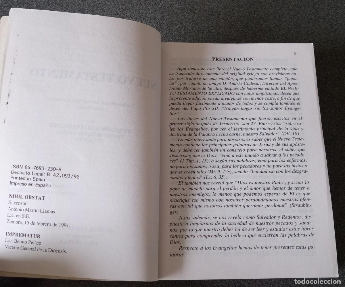 Libros de segunda mano: Nuevo Testamento Dr.B.Mart&iacute;n S&aacute;nchez - Foto 4