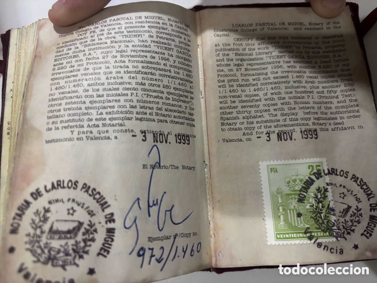 Libros de segunda mano: Petranca: Trionfi Facs&iacute;mil - Foto 2