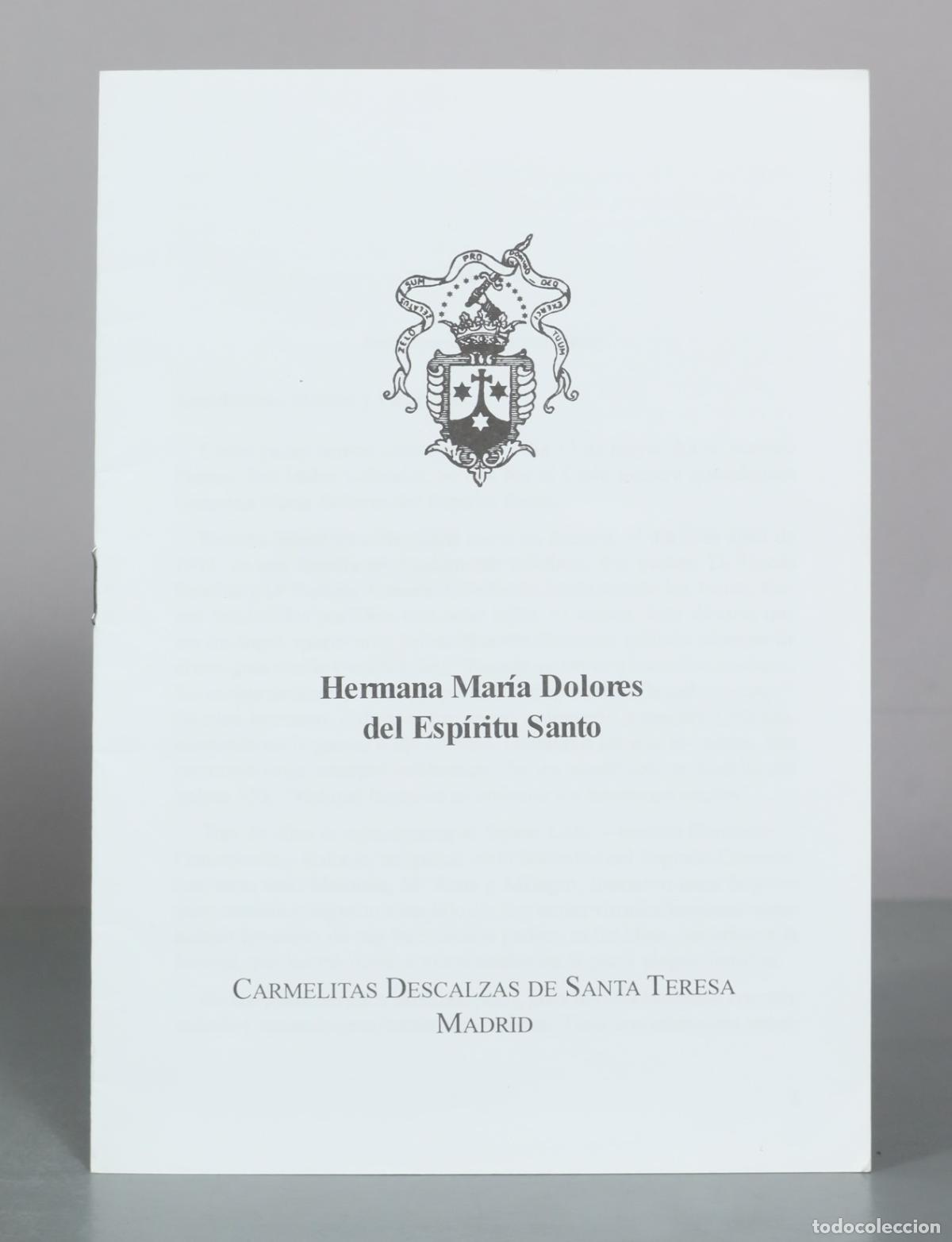 Second hand books: Hermana Mar&iacute;a Dolores del Esp&iacute;ritu Santo - Carmelitas Descalzas de Santa Teresa Madrid