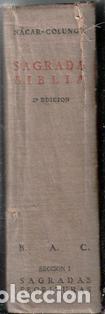 Libros de segunda mano: Biblia Nacar Colunga, 1967