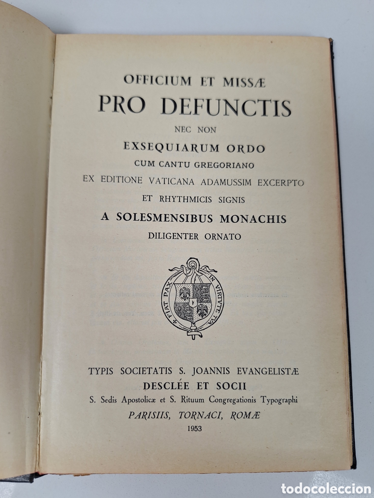 Libros de segunda mano: Officium et Missae Pro defunctis, Desclee, 1953