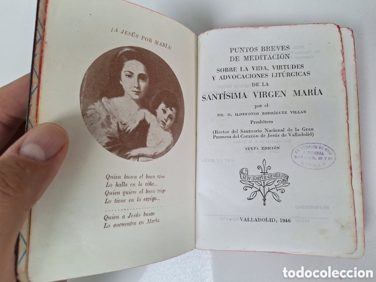 Libros de segunda mano: Puntos de meditacion sobre la Virgen Maria, 1946