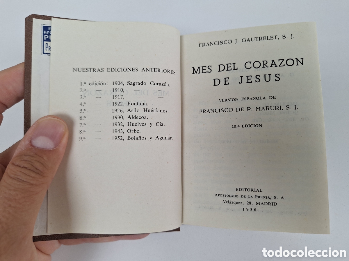 Libros de segunda mano: F. J. GAUTRELET, Mes del Corazon de Jesus, 1956