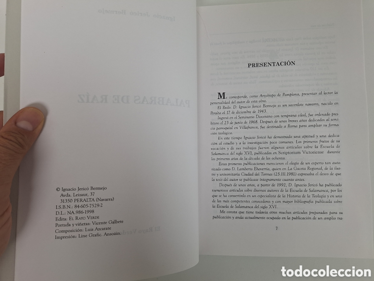 Libros de segunda mano: IGNACIO JERICO, Palabras de raiz - Foto 6