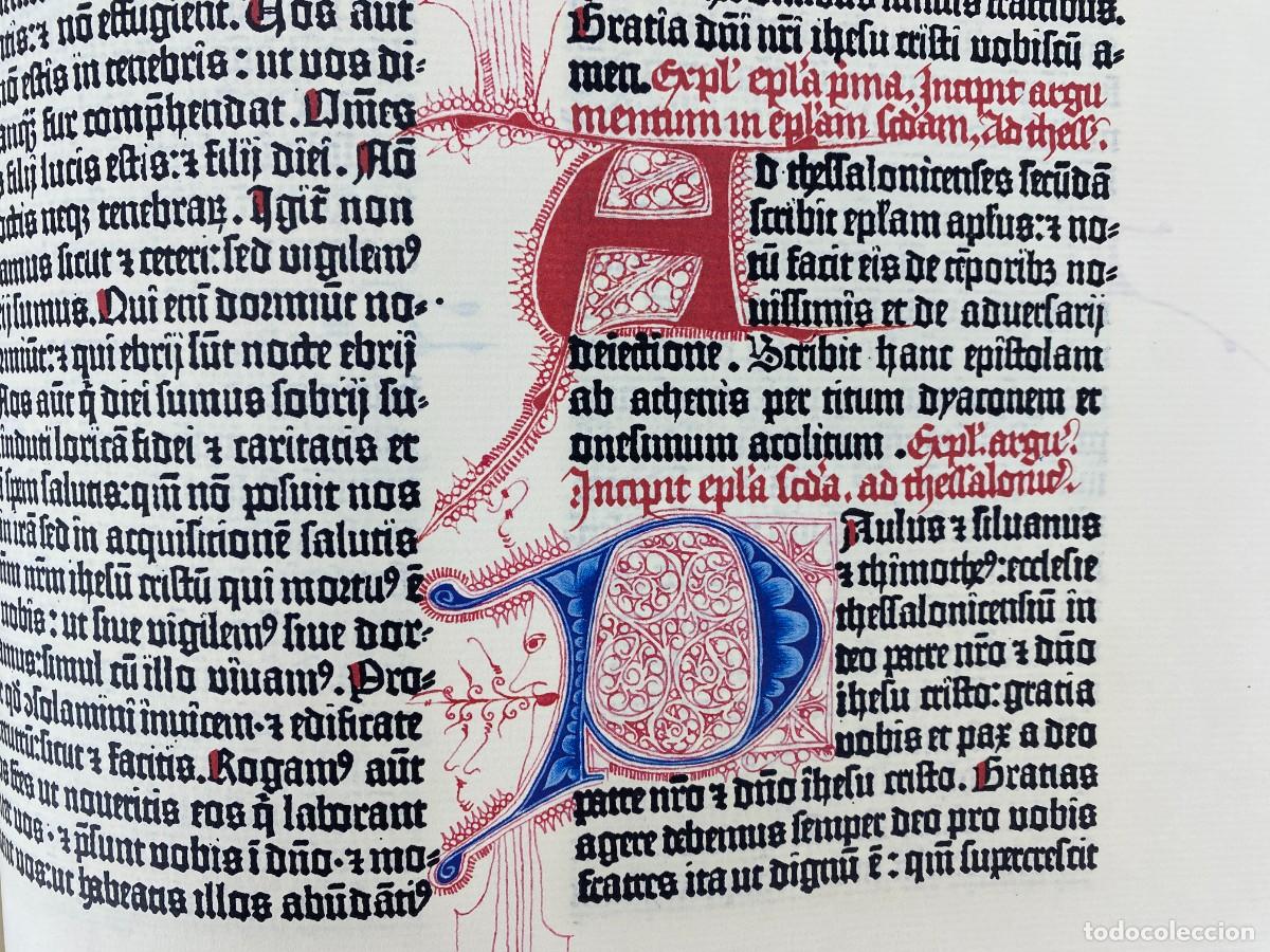 Second hand books: Biblia de Gutenberg 1454 facs&iacute;mil Mazarinaea &middot; Les Incunables 1985 &middot; piel roja + estudio