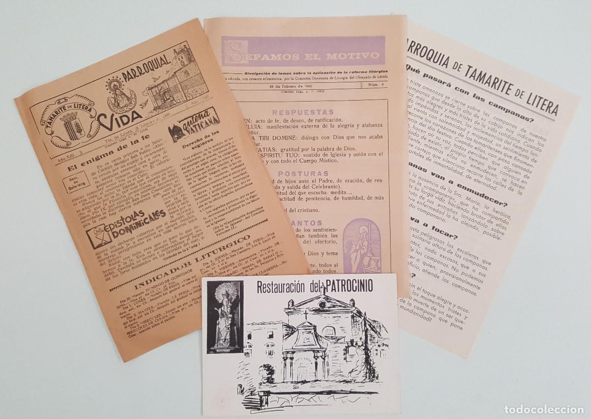Libros de segunda mano: FOLLETOS PARROQUIA DE TAMARITE DE LITRERA 28 FEBRERO 1985, VER ESCRIPCI&Oacute;N E IM&Aacute;GENES