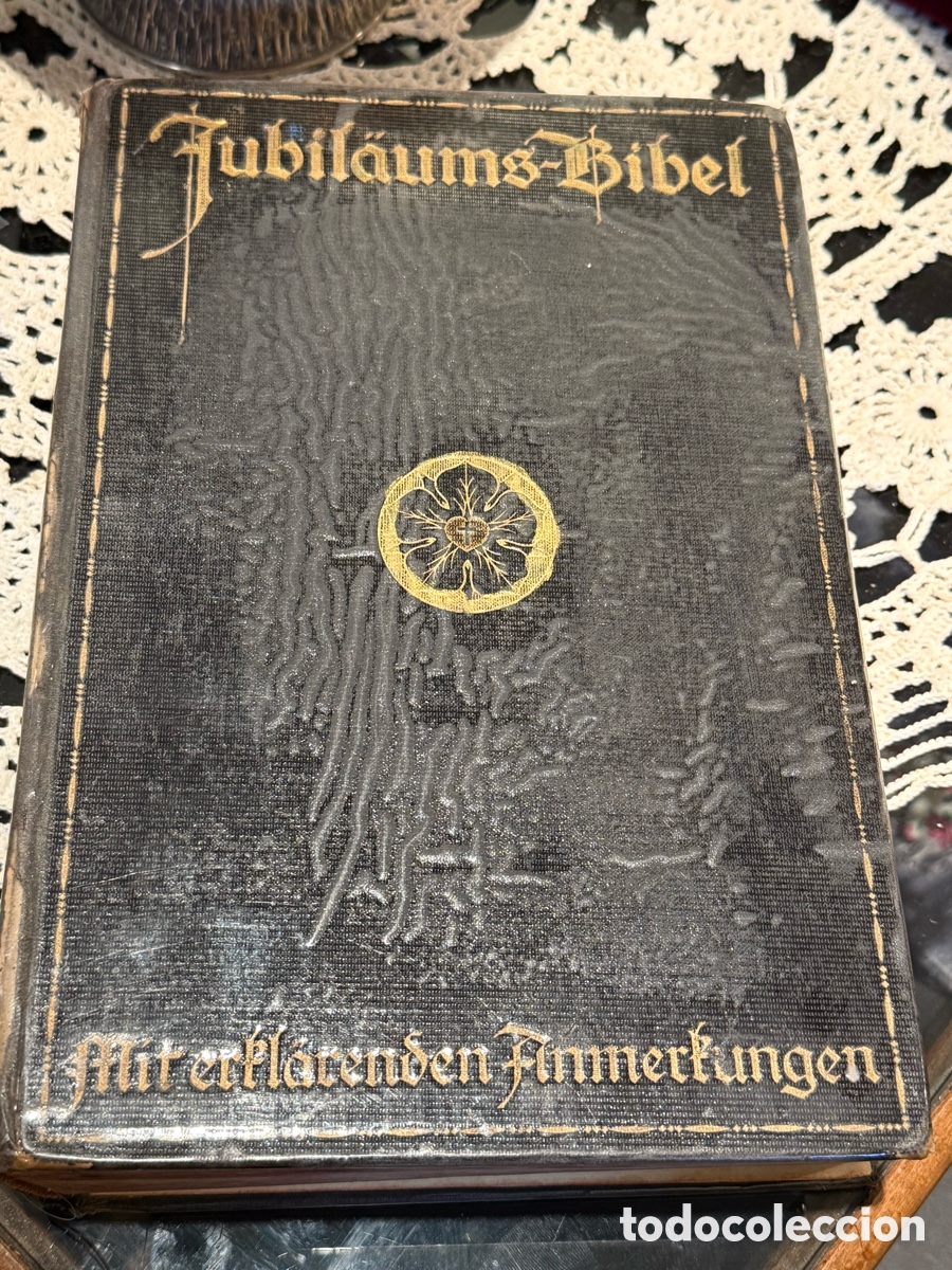 Libri di seconda mano: BIBLIA ALEMANA ANTIGUA 1912 &ndash; MART&Iacute;N LUTERO &ndash; JUBIL&Auml;UMS-BIBEL &ndash; ENCUADERNACI&Oacute;N DECORADA