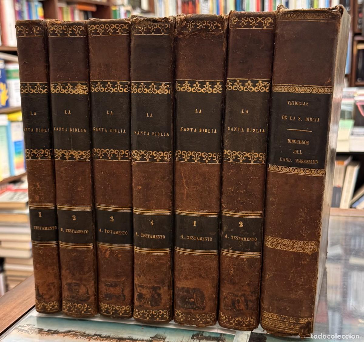 Livros em segunda m&atilde;o: LA SANTA BIBLIA (7 TOMOS) ANTIGUO Y NUEVO TESTAMENTO + VINDICIAS DE LA SANTA BIBLIA A-BIBLISF-124
