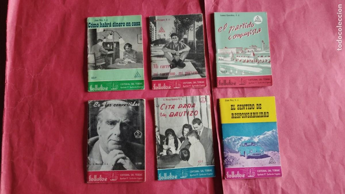 Second hand books: ID.-FOLLETOS.-EDITORIAL SAL TERRAE.-LOTE DE 6 LIBRILLOS.-A&Ntilde;OS 60.