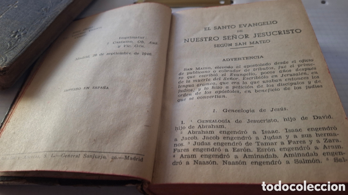 Libros de segunda mano: LOS CUATRO EVANGELIOS. A&Ntilde;O 1946 - Foto 2