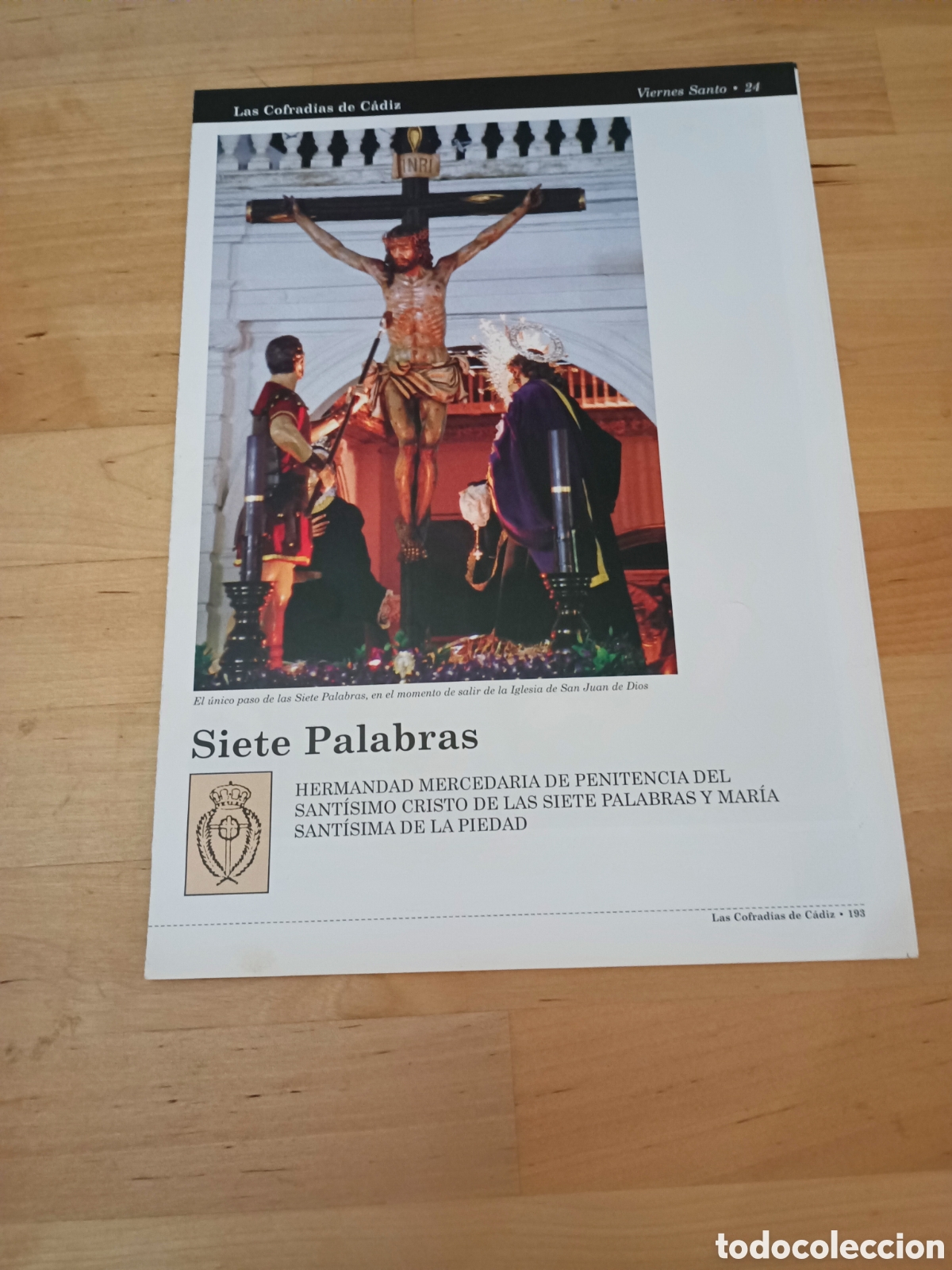Libri di seconda mano: LAS COFRAD&Iacute;AS DE C&Aacute;DIZ - FASC&Iacute;CULO 24 SIETE PALABRAS - 1999