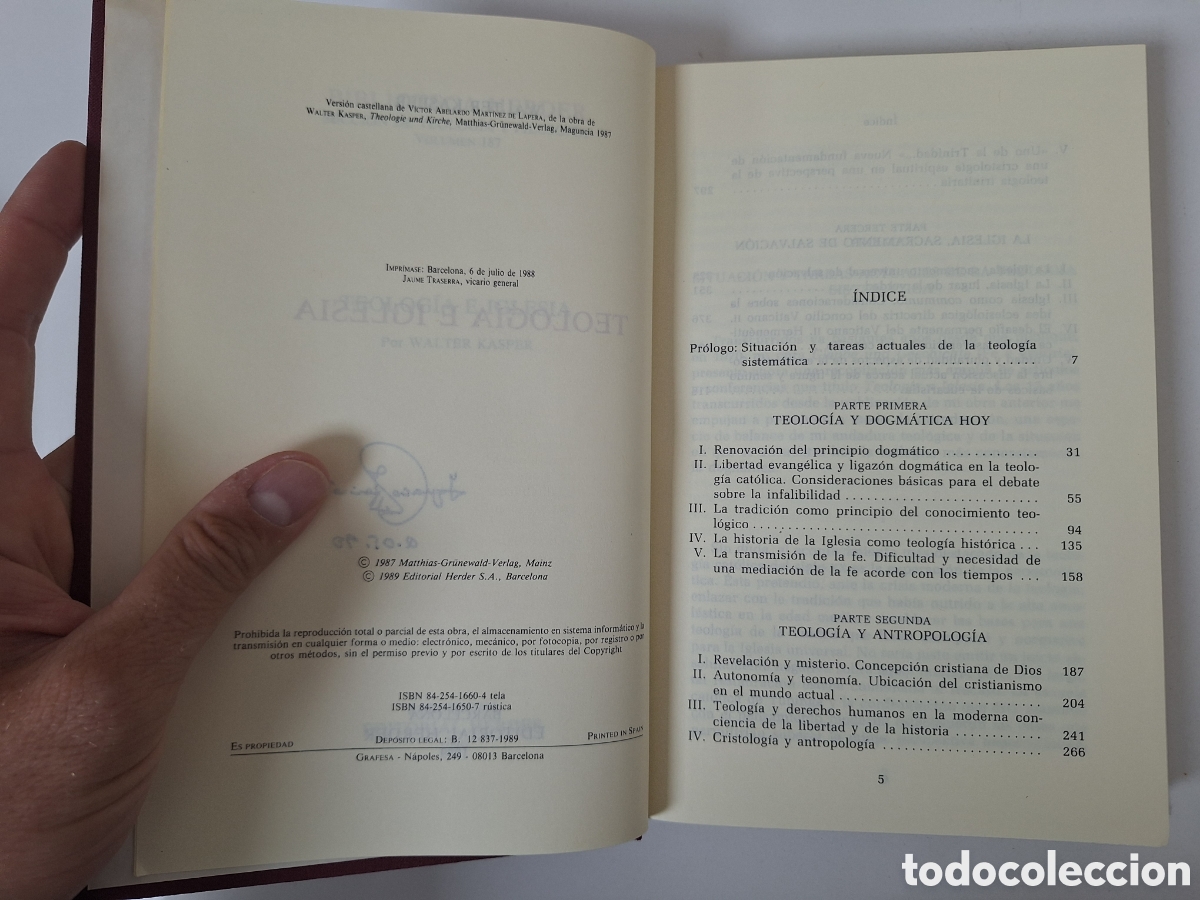 Libros de segunda mano: W. KASPER, Teologia e Iglesia - Foto 6