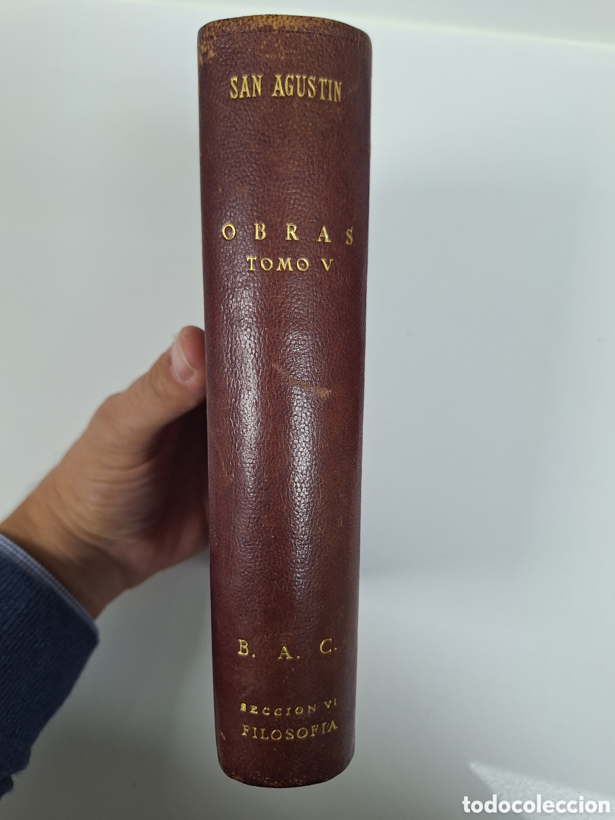 Libros de segunda mano: SAN AGUSTIN, Obras, Tomo V. Tratado Santisima Trinidad (lujo, piel)