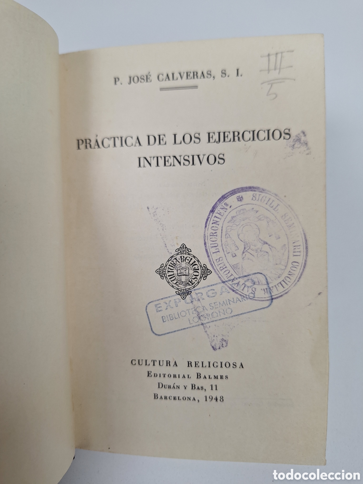 Libros de segunda mano: P. JOSE CALVERAS, Practica de los Ejercicios - Foto 5
