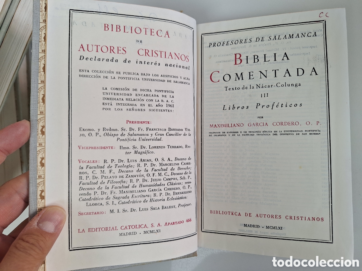 Libros de segunda mano: BAC - Biblia Comentada (completa) - 7 tomos - Foto 3