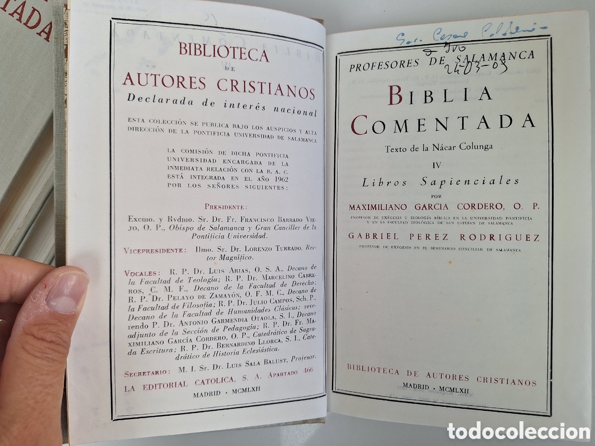 Libros de segunda mano: BAC - Biblia Comentada (completa) - 7 tomos - Foto 4