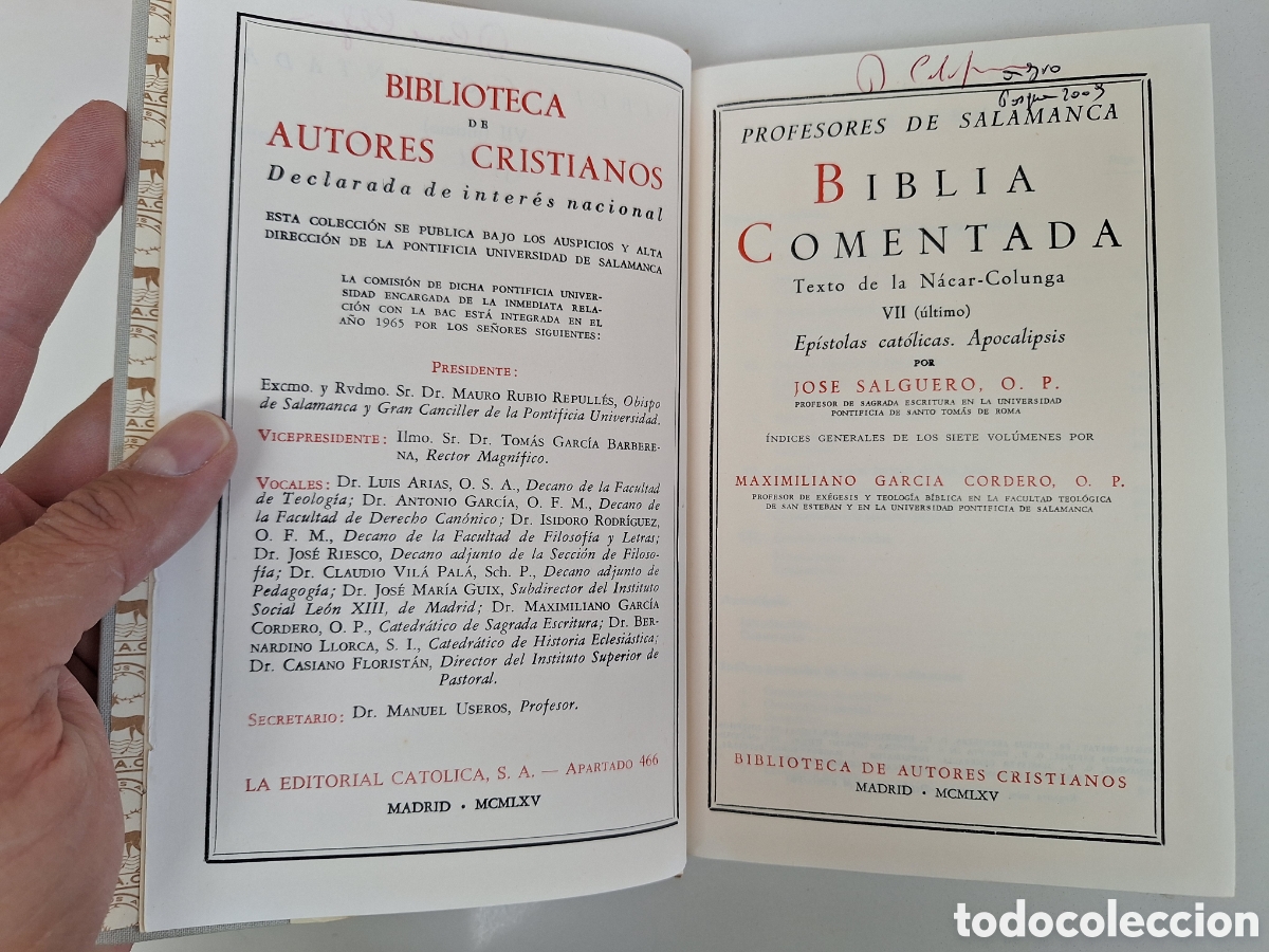Libros de segunda mano: BAC - Biblia Comentada (completa) - 7 tomos - Foto 6