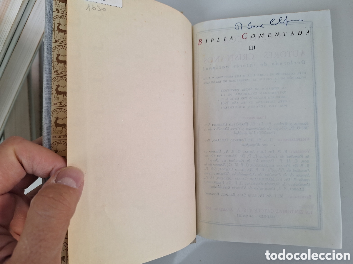 Libros de segunda mano: BAC - Biblia Comentada (completa) - 7 tomos - Foto 7