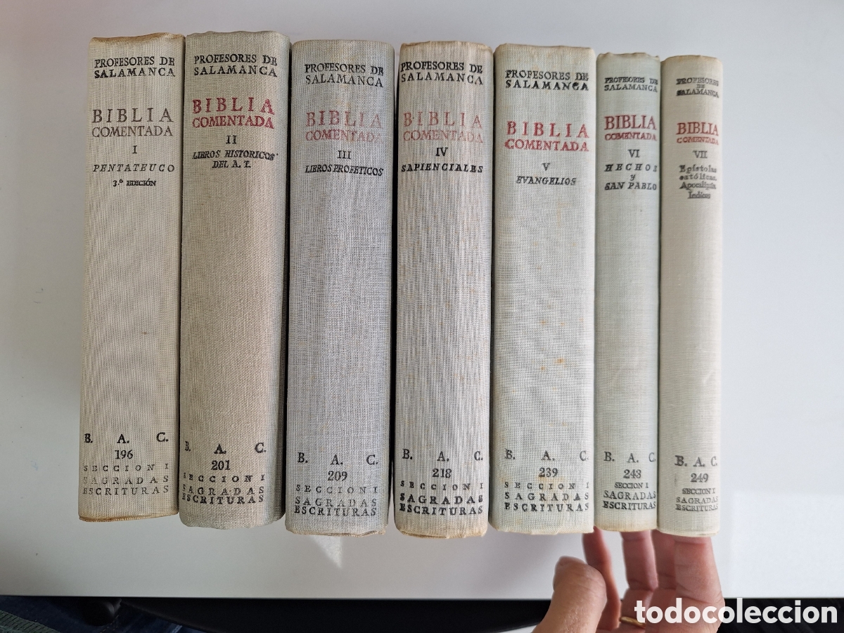 Libros de segunda mano: BAC - Biblia Comentada (completa) - 7 tomos - Foto 1