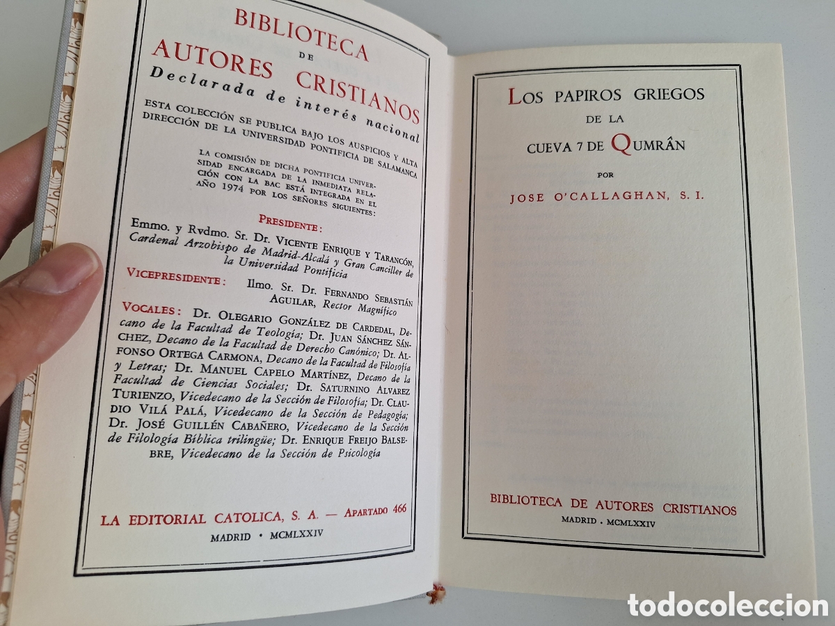 Libros de segunda mano: OCALLAGHAN, Los papiros griegos de Qumran - Foto 7
