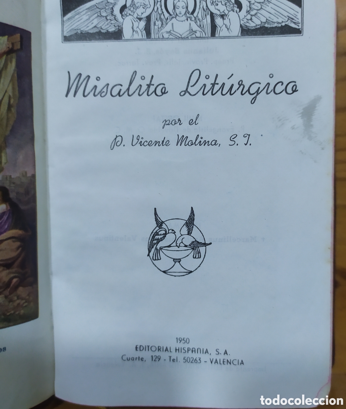 Libros de segunda mano: Misalito Lit&uacute;rgico por el P. Vicente Molina, S. J. Editorial Hispania 1950