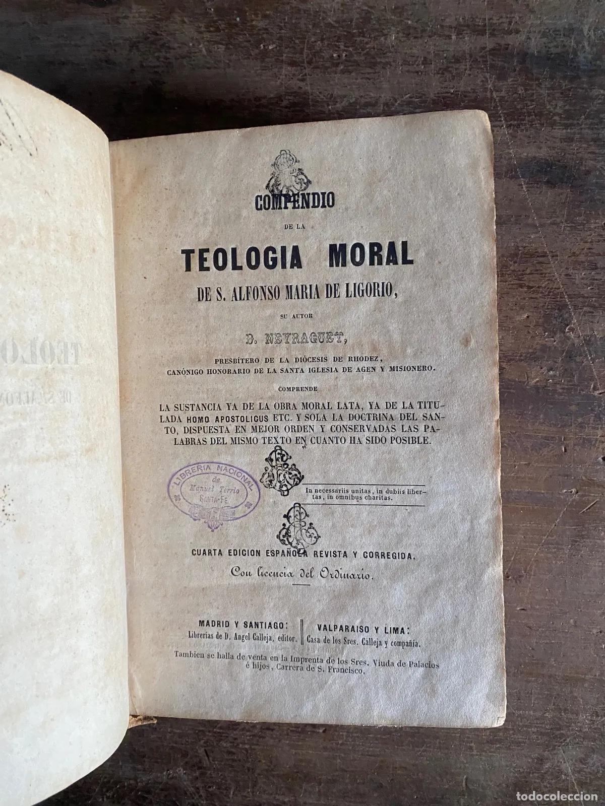 Livros em segunda m&atilde;o: Neyraguet, D.; Ligorio, S. Alfonso Maria de - Compendio de la Teologia Moral de S. Alfonso Maria de