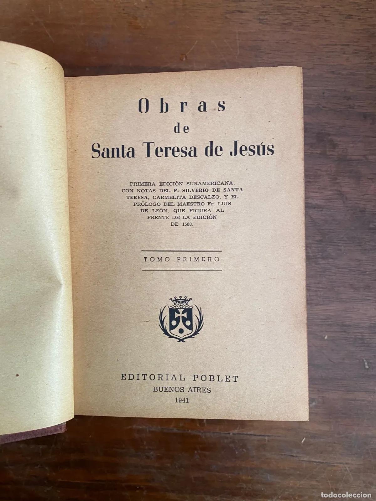Libros de segunda mano: Santa Teresa de Jesus - Obras de Santa Teresa de Jesus
