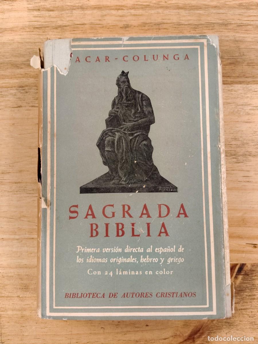 Libros de segunda mano: Sagrada Biblia (Versi&oacute;n N&aacute;car-Colunga) - Biblioteca de Autores Cristianos, 1965