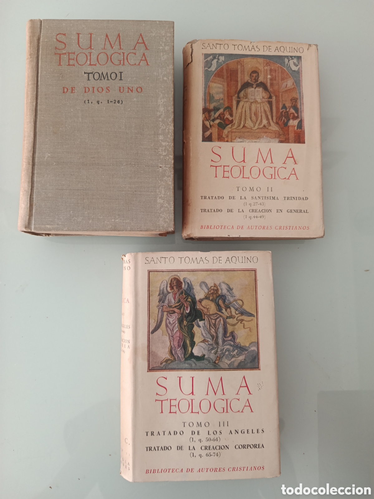 Libros de segunda mano: SANTO TOM&Aacute;S DE AQUINO SUMA TEOLOG&Iacute;CA TOMO I, II, III