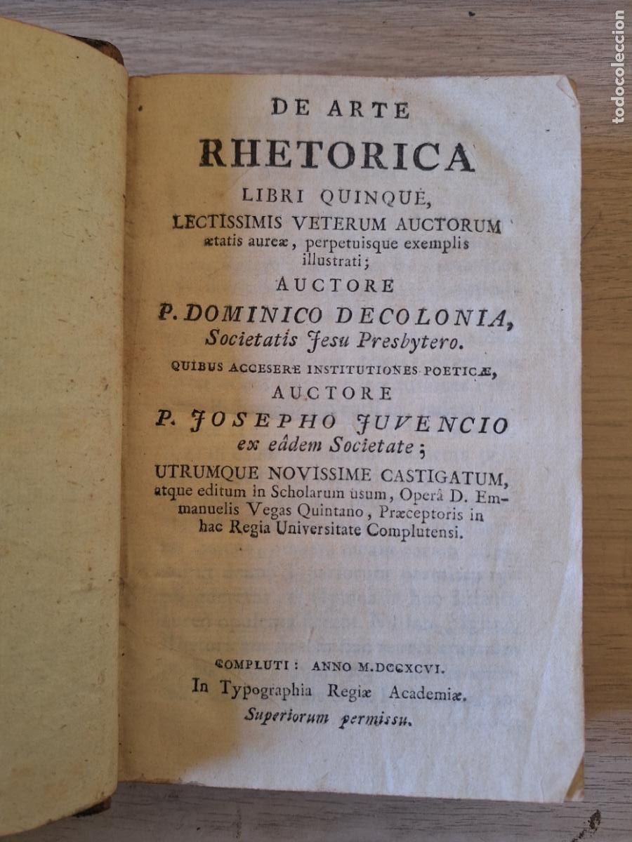Libros de segunda mano: DE ARTE RHETORICA LIBRI QUINQUE, LECTISSIMIS VETERUM AUCTORUM AETATIS AUREAE, PERPETUISQUE EXEMPLIS
