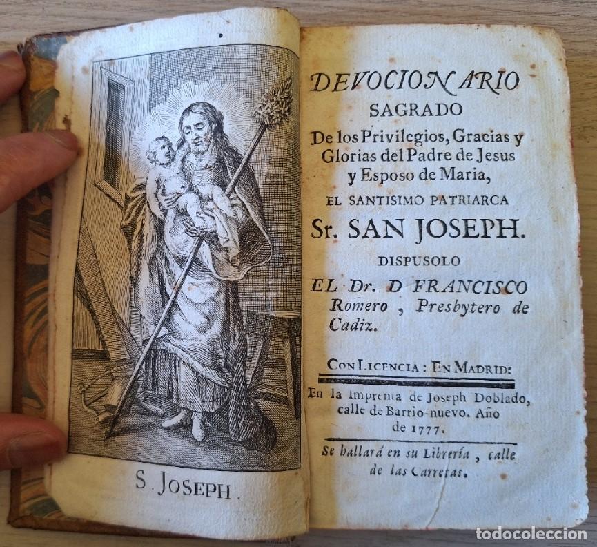 Libros de segunda mano: DEVOCIONARIO SAGRADO DE LOS PRIVILEGIOS, GRACIAS Y GLORIAS DEL PADRE DE JESUS Y ESPOSO DE MARIA, EL