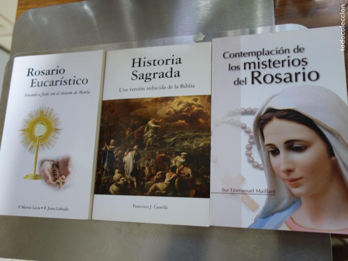 Libros de segunda mano: Lote. ROSARIO EUCAR&Iacute;STICO. HISTORIA SAGRADA . CONTEMPLACION DE LOS MISTERIOS DEL ROSARIO. NUEVOS.