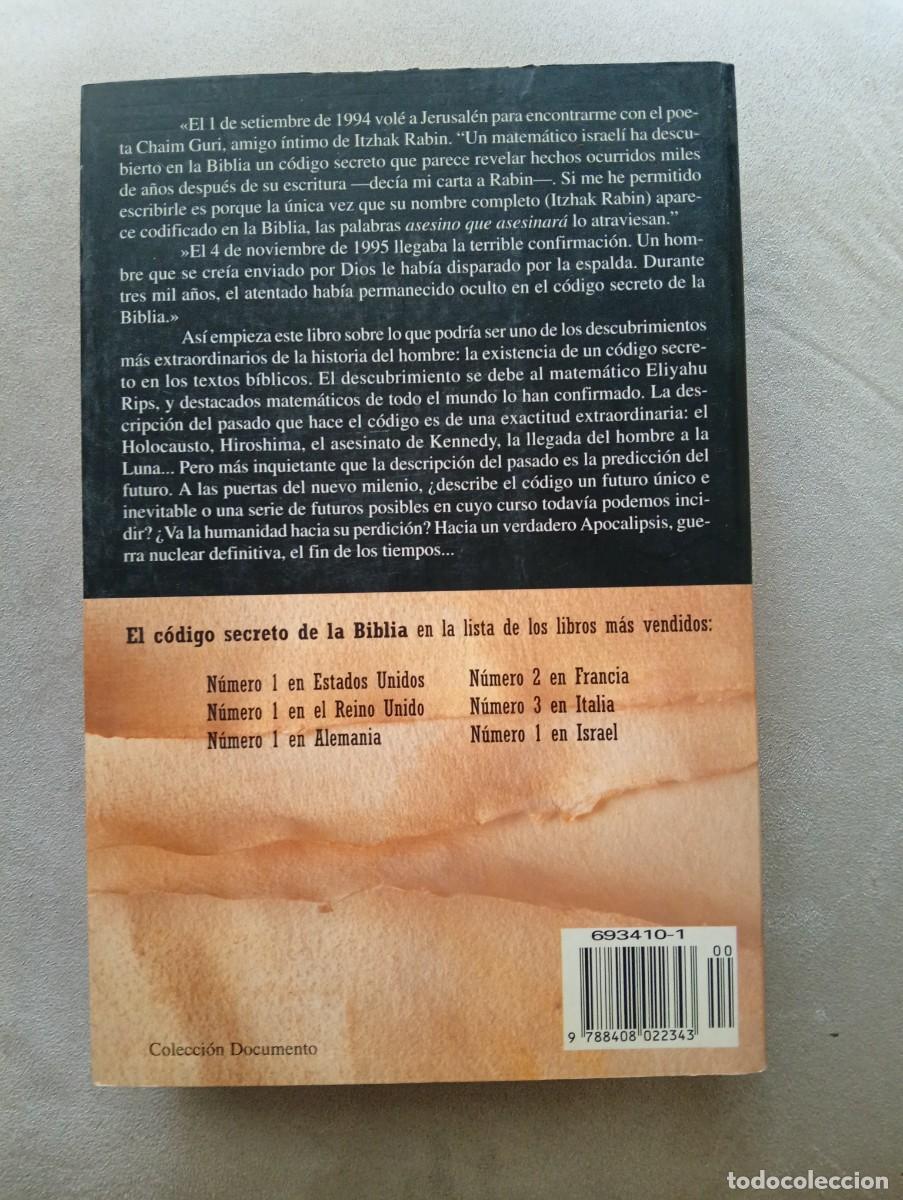 Libros de segunda mano: Michael Drosnin. El c&oacute;digo secreto de la Biblia - Foto 2