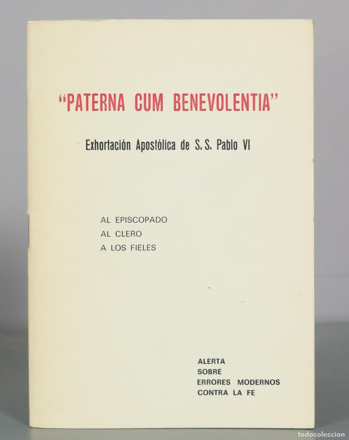 Libros de segunda mano: Paterna Cum Benevolentia - S. S. Pablo VI