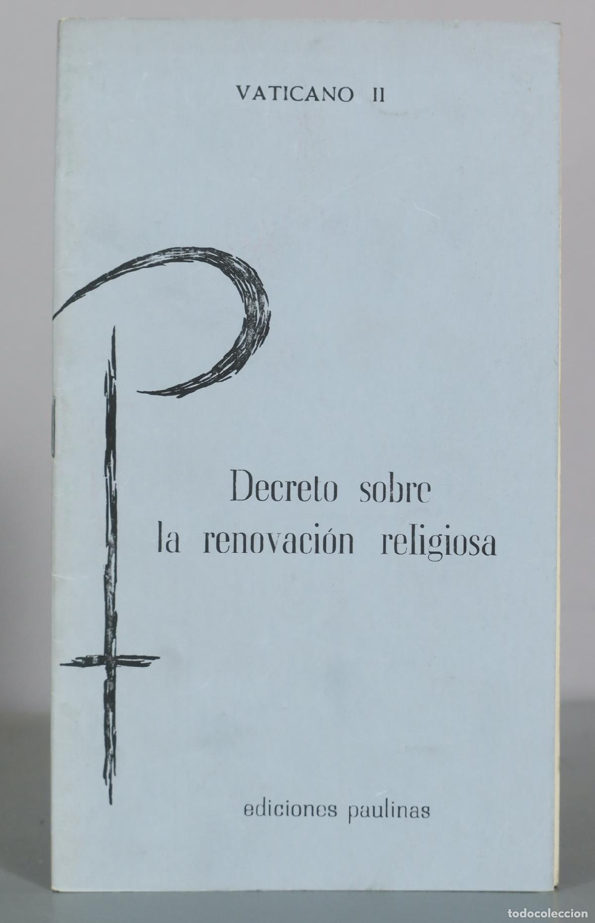 Libros de segunda mano: Vaticano II - Decreto sobre la renovaci&oacute;n religiosa - Ediciones Paulinas