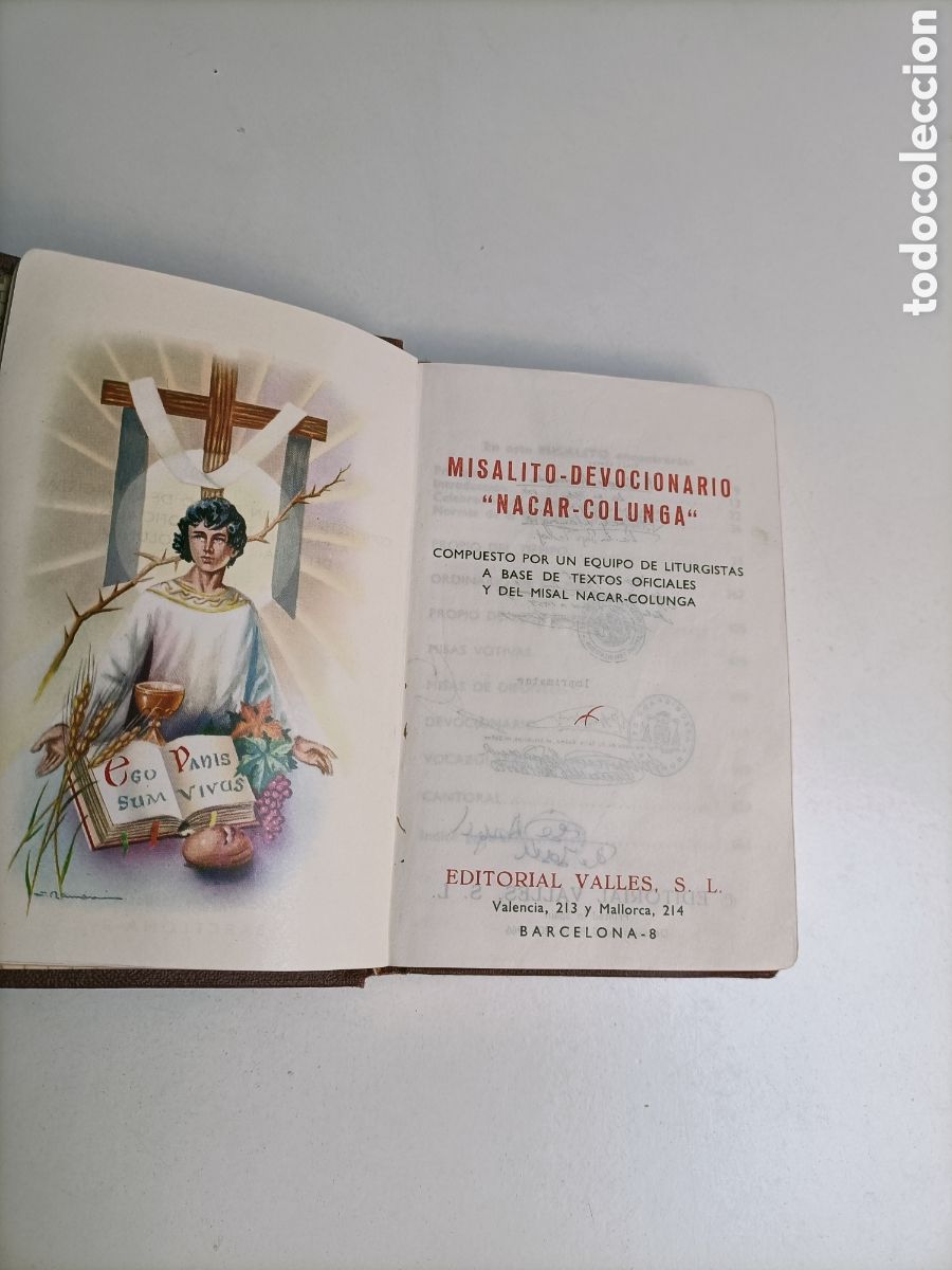 Libros de segunda mano: Misalito devocionario. N&aacute;car Colunga. Editorial Vall&eacute;s 1966