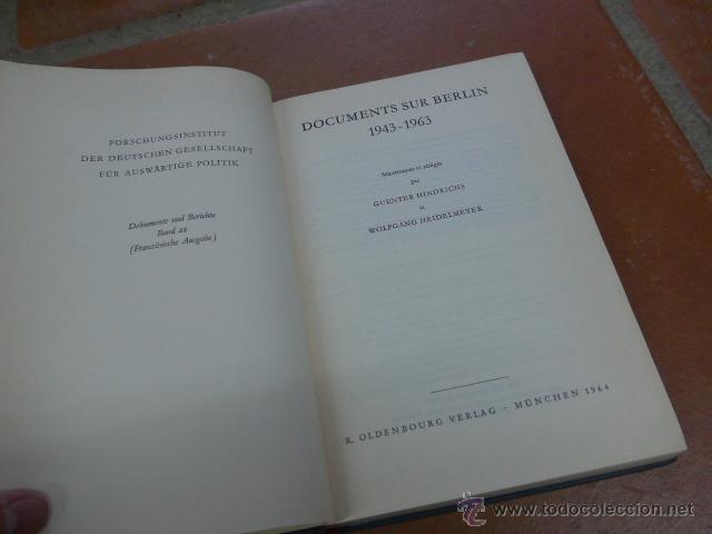 Libros de segunda mano: Antiguo libro en frances: Documents sur berlin 1943 - 63 - Foto 3