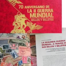 Libros de segunda mano: 70 ANIVERSARIO DE LA II GUERRA MUNDIAL SELLOS Y BILLETES - HISTORIA FILATELIA SELLO BILLETE - LIBRO. Lote 51039253
