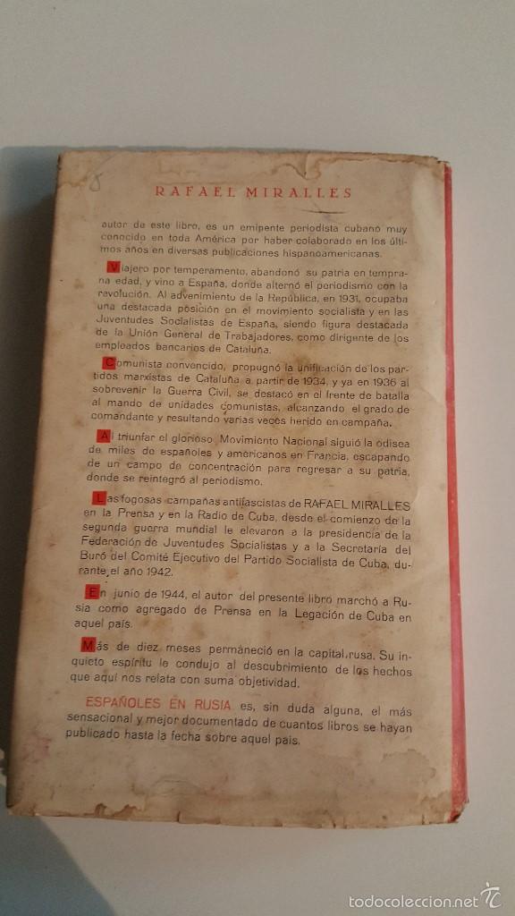 Libros de segunda mano: ESPA&Ntilde;OLES EN RUSIA - (RAFAEL MIRALLES) - Foto 4