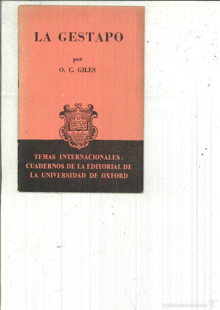 Libros de segunda mano: LA GESTAPO. O. C. Giles - Foto 1