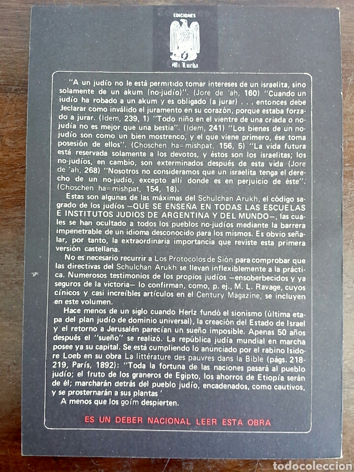 Libros de segunda mano: El c&oacute;digo sagrado de los judios - Schulchan Arukh - Foto 4