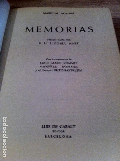 Libros de segunda mano: MEMORIAS DEL MARISCAL ROMMEL. - Foto 1