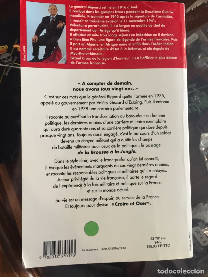 Libros de segunda mano: G&eacute;n&eacute;ral Bigeard de la brouse a la jungle - Foto 2