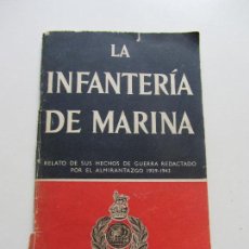Libros de segunda mano: LA INFANTERÍA DE MARINA RELATO DE SUS HECHOS DE GUERRA REDACTADO POR ALMIRANTAZGO 1939-1943 SDX41. Lote 114893599