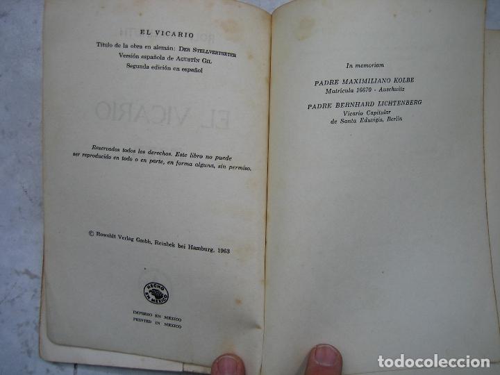 Libros de segunda mano: El vicario. Naciste y Judios - Foto 2