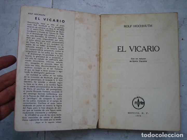 Libros de segunda mano: El vicario. Naciste y Judios - Foto 3