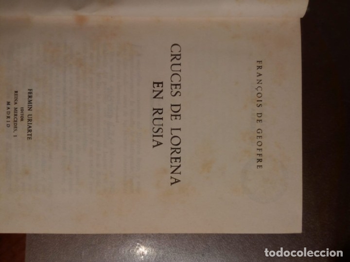 Libros de segunda mano: Fran&ccedil;ois de Geoffre. CRUCES DE LORENA EN RUSIA. - Foto 4