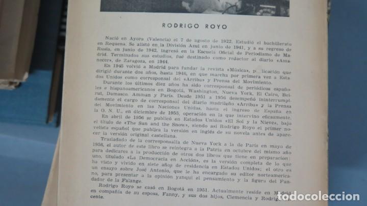 Libros de segunda mano: EL SOL Y LA NIEVE. RODRIGO ROYO - Foto 3